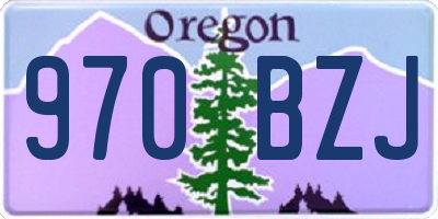 OR license plate 970BZJ
