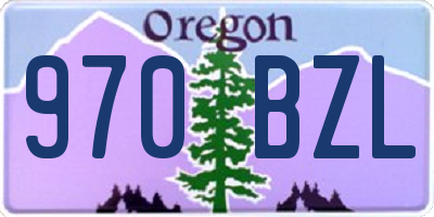 OR license plate 970BZL