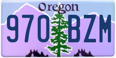 OR license plate 970BZM