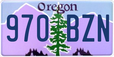 OR license plate 970BZN