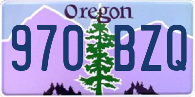 OR license plate 970BZQ