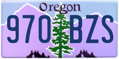 OR license plate 970BZS
