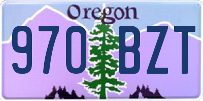 OR license plate 970BZT