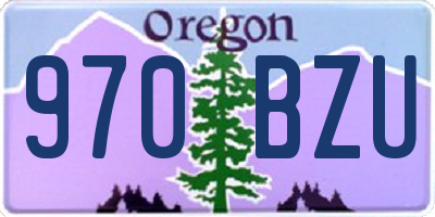 OR license plate 970BZU