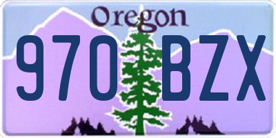 OR license plate 970BZX
