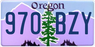 OR license plate 970BZY