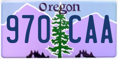 OR license plate 970CAA