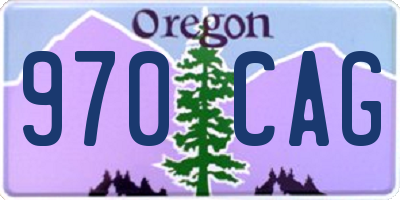 OR license plate 970CAG
