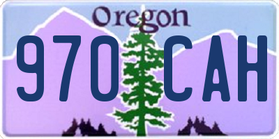 OR license plate 970CAH