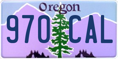 OR license plate 970CAL