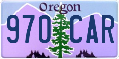 OR license plate 970CAR