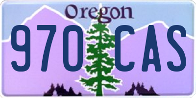 OR license plate 970CAS