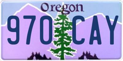 OR license plate 970CAY