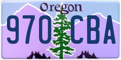 OR license plate 970CBA