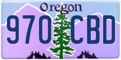 OR license plate 970CBD