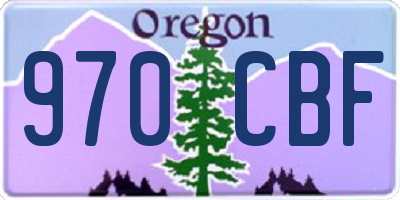 OR license plate 970CBF