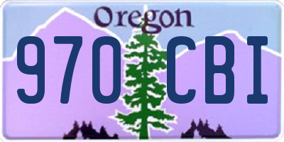 OR license plate 970CBI