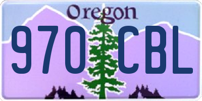 OR license plate 970CBL