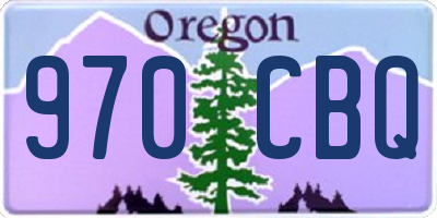 OR license plate 970CBQ