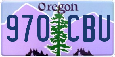 OR license plate 970CBU