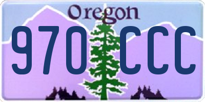 OR license plate 970CCC