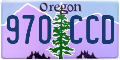 OR license plate 970CCD