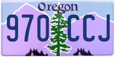 OR license plate 970CCJ