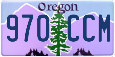 OR license plate 970CCM