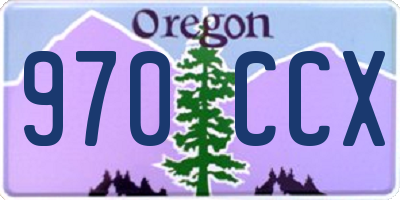 OR license plate 970CCX