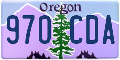 OR license plate 970CDA