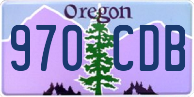 OR license plate 970CDB