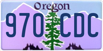 OR license plate 970CDC