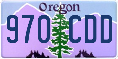 OR license plate 970CDD