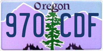 OR license plate 970CDF