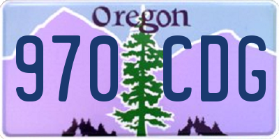 OR license plate 970CDG