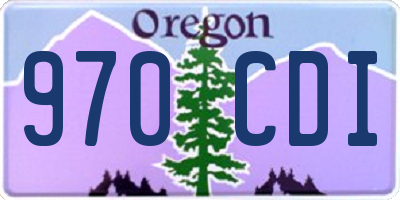 OR license plate 970CDI