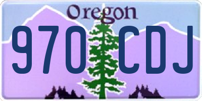 OR license plate 970CDJ