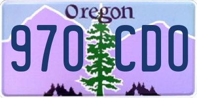 OR license plate 970CDO