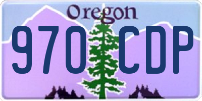 OR license plate 970CDP