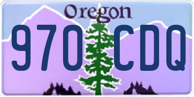 OR license plate 970CDQ