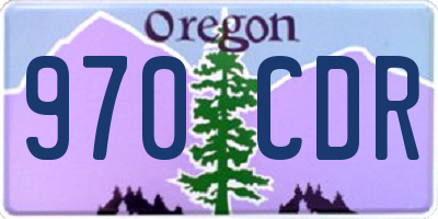 OR license plate 970CDR