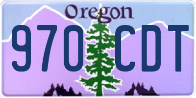 OR license plate 970CDT