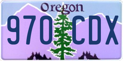 OR license plate 970CDX