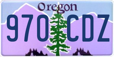 OR license plate 970CDZ