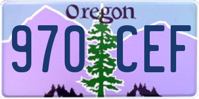 OR license plate 970CEF