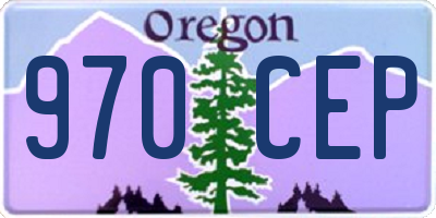 OR license plate 970CEP