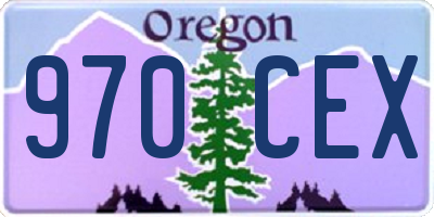 OR license plate 970CEX