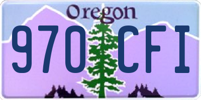 OR license plate 970CFI