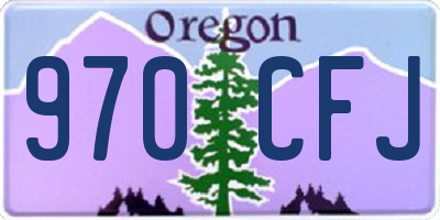 OR license plate 970CFJ