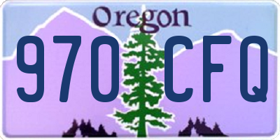 OR license plate 970CFQ